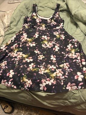 torrid Black Floral Asymmetrical Dress